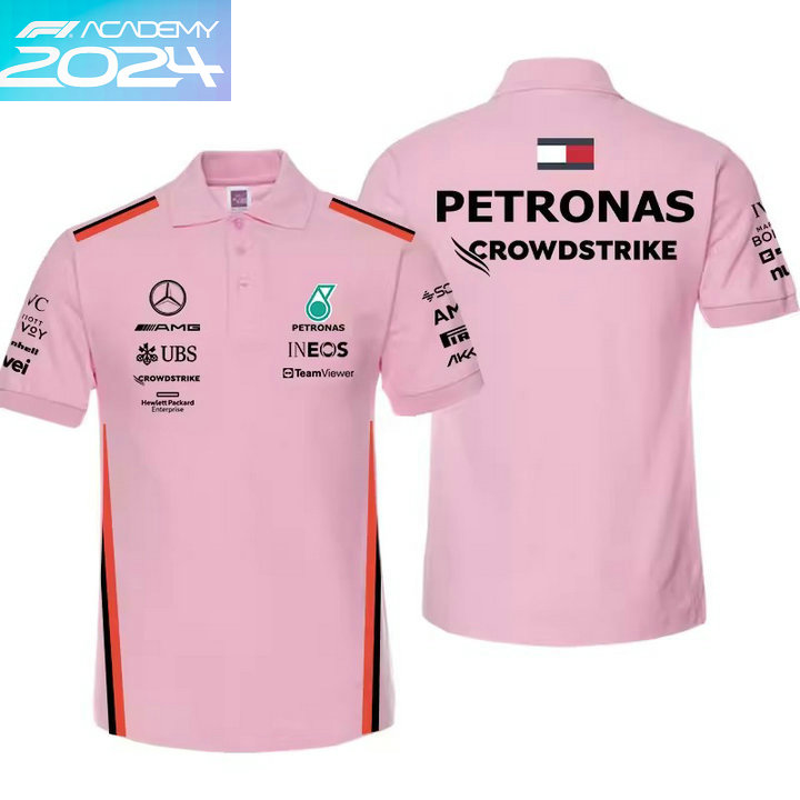 2024 Polo Mercedes AMG Petronas F1 Team CrowdStrike Homme Manche Courte